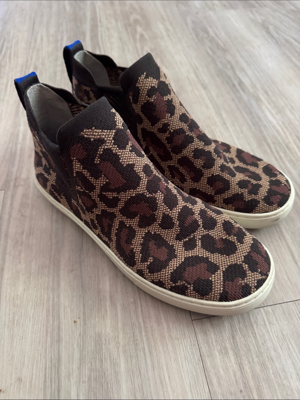 Rothy's Leopard Print Sneakers - Brown & Black 9